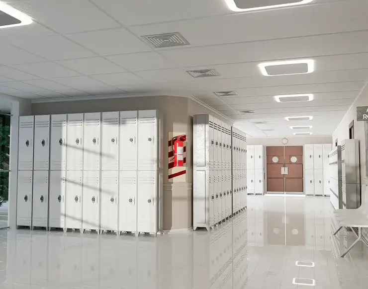 Three people are standing